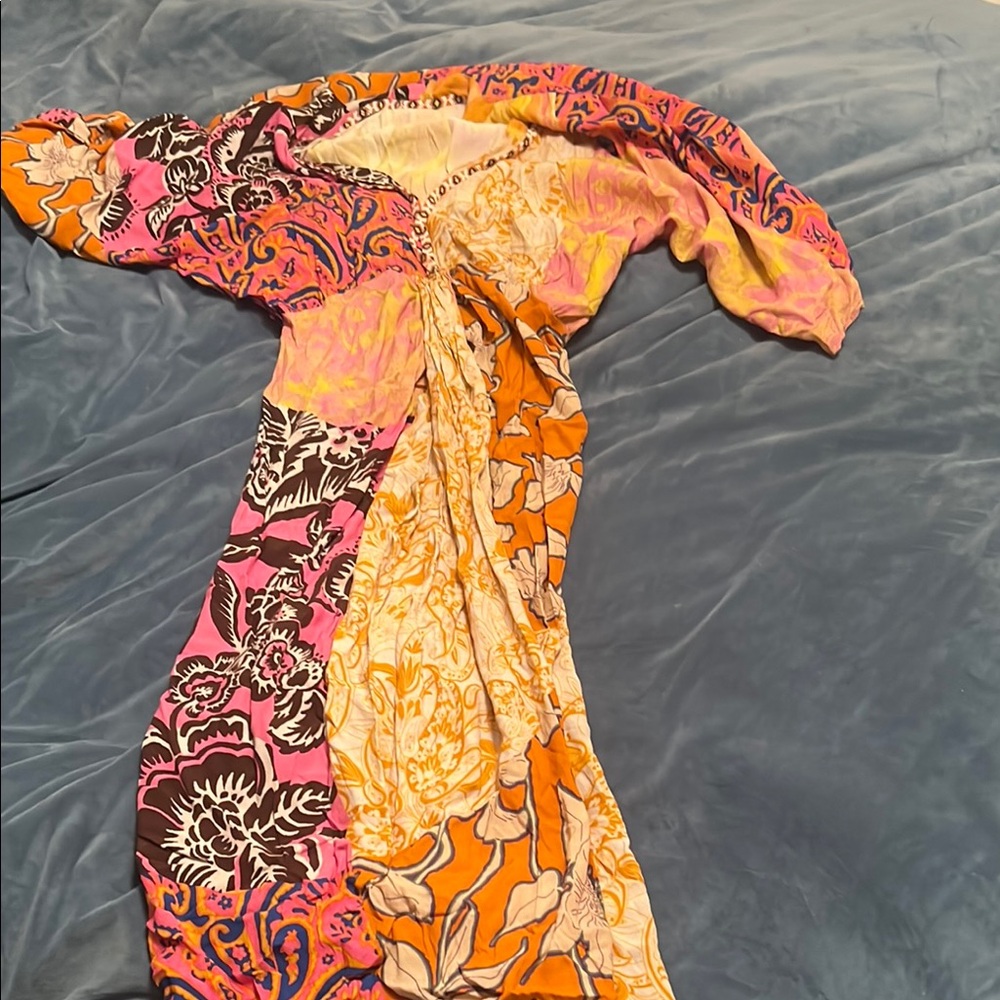 Vibrant Zara Multicolor Floral Women's XS Dress